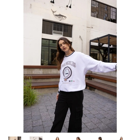 Vintage Style Los Angeles Sweatshirt Crewneck Lazy Sunday soft comfortable Sz XL - Picture 2 of 7